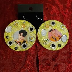 BTS Sparkling Jungkook Golden Maknae Earrings